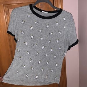 Unicorn crop top shirt
